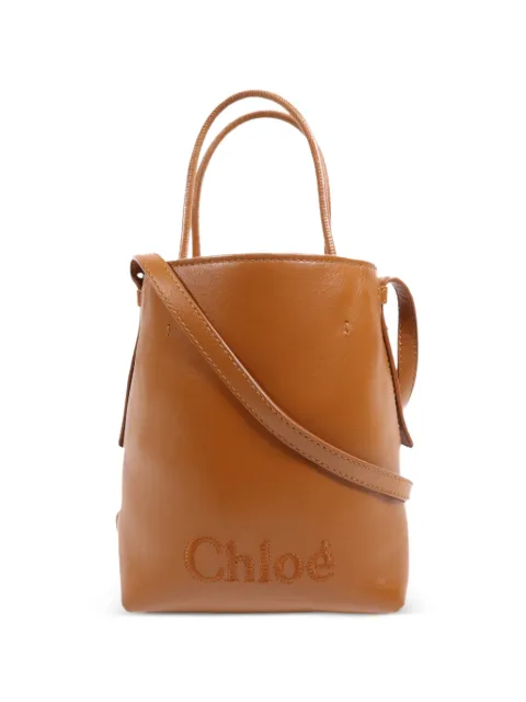 Chloé Pre-Owned Embroidered logo tote bag