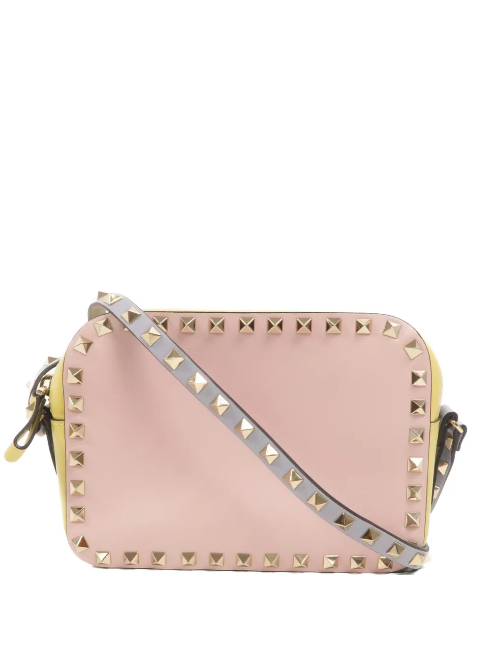 Valentino Garavani Pre-Owned stud-embellished leather shoulder bag - Rosa