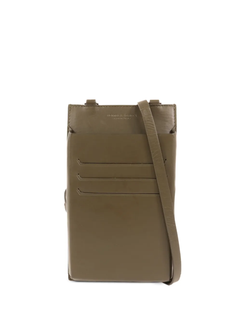 Bottega Veneta Pre-Owned perforated leather phone bag - Grün