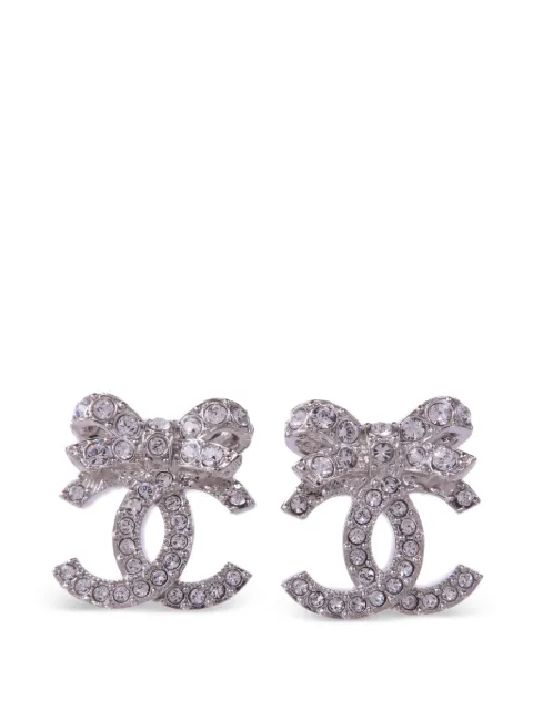 CHANEL Pre-Owned リボン ピアス
