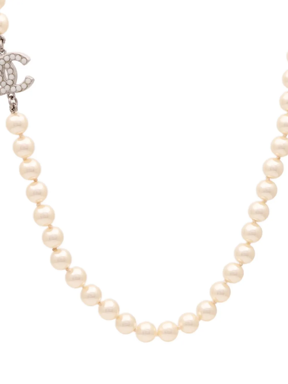CHANEL Pre-Owned faux-pearl necklace - Weiß