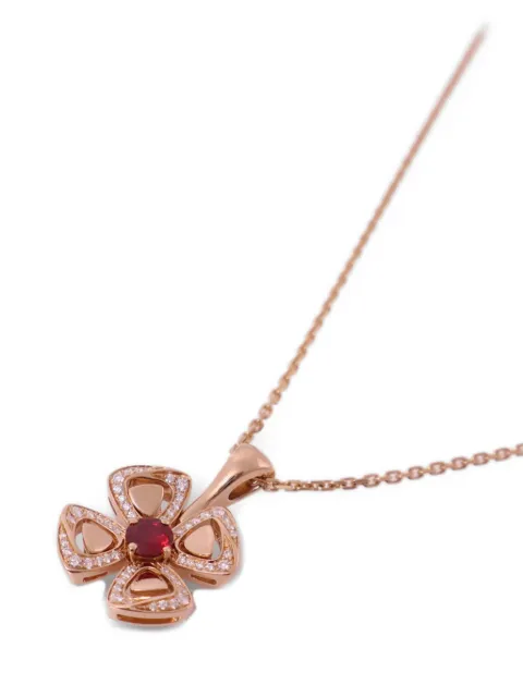 Bvlgari Pre-Owned collar Fiorever con diamantes y rubí