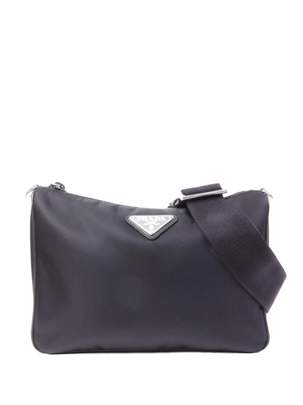 Prada Pre-Owned logo-plaque cross body bag - Nero