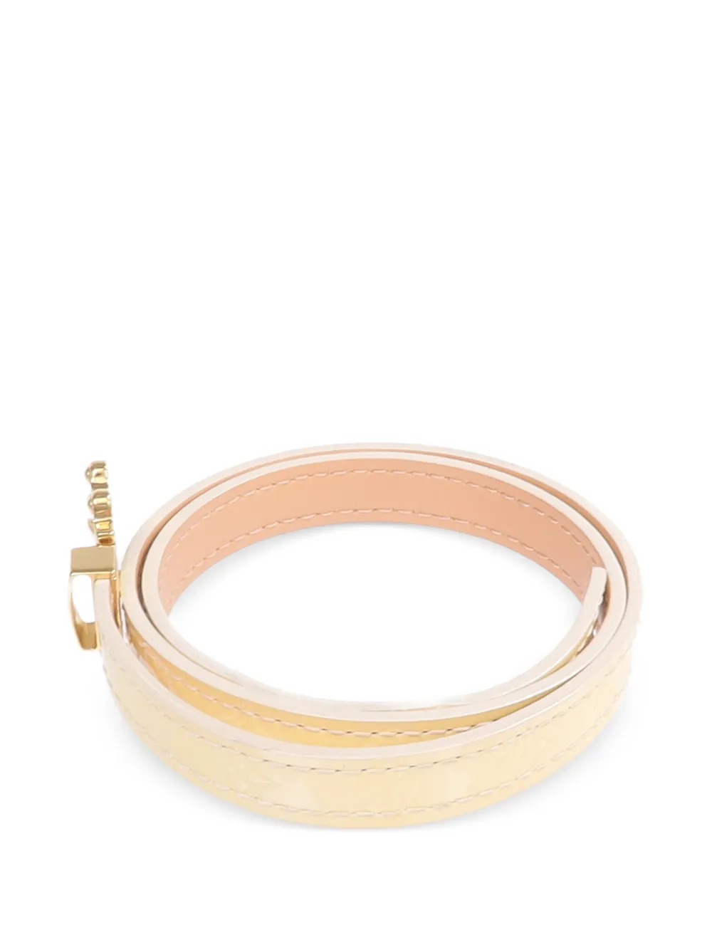 Louis Vuitton Pre-owned Monogram Vernis Triple Tour Bracelet in Gold, view 4