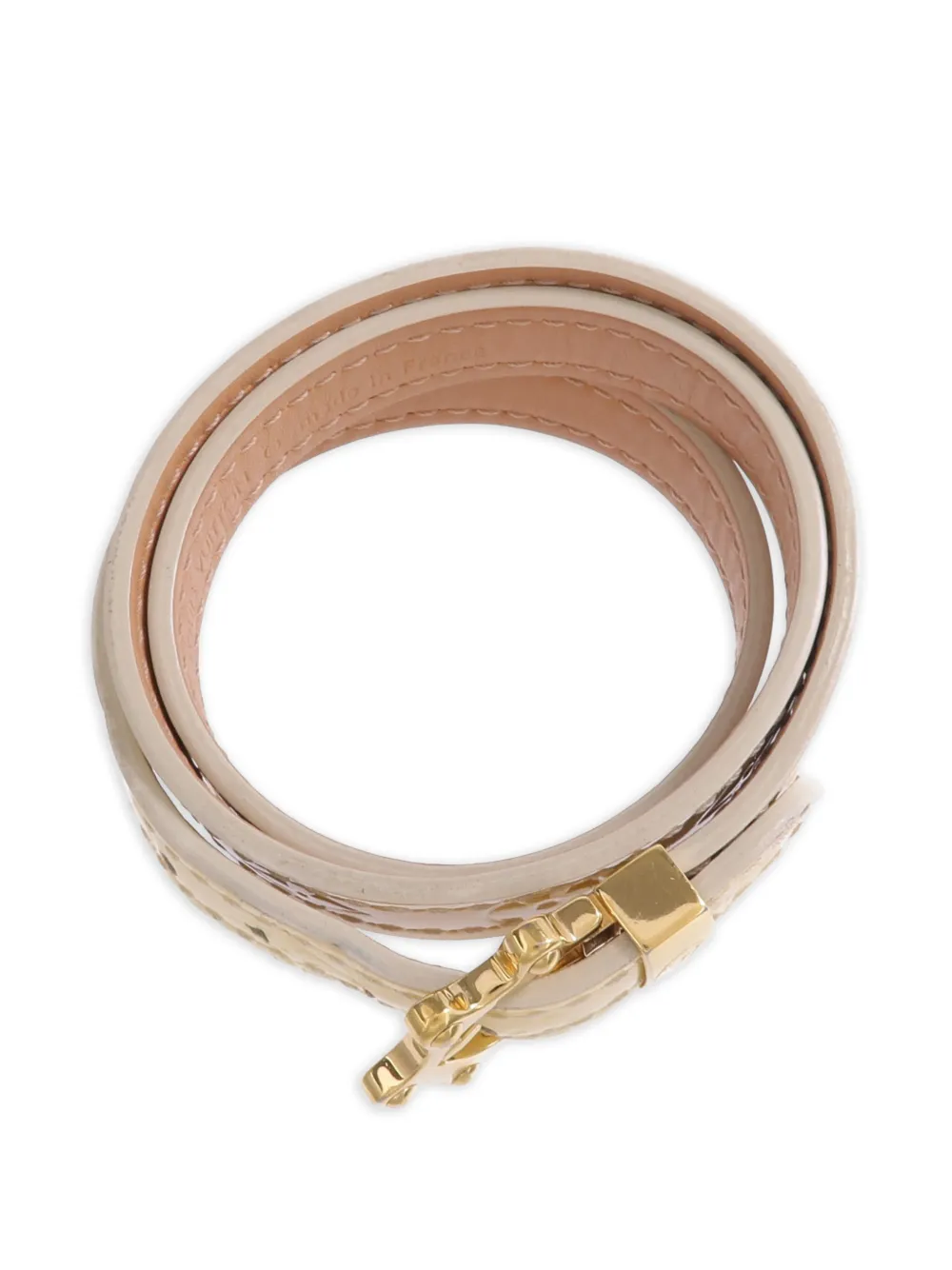 Louis Vuitton Pre-owned Monogram Vernis Triple Tour Bracelet in Gold, view 3