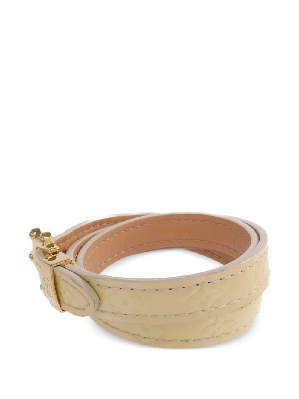 Louis Vuitton Pre-owned Monogram Vernis Triple Tour Bracelet in Gold, view 2