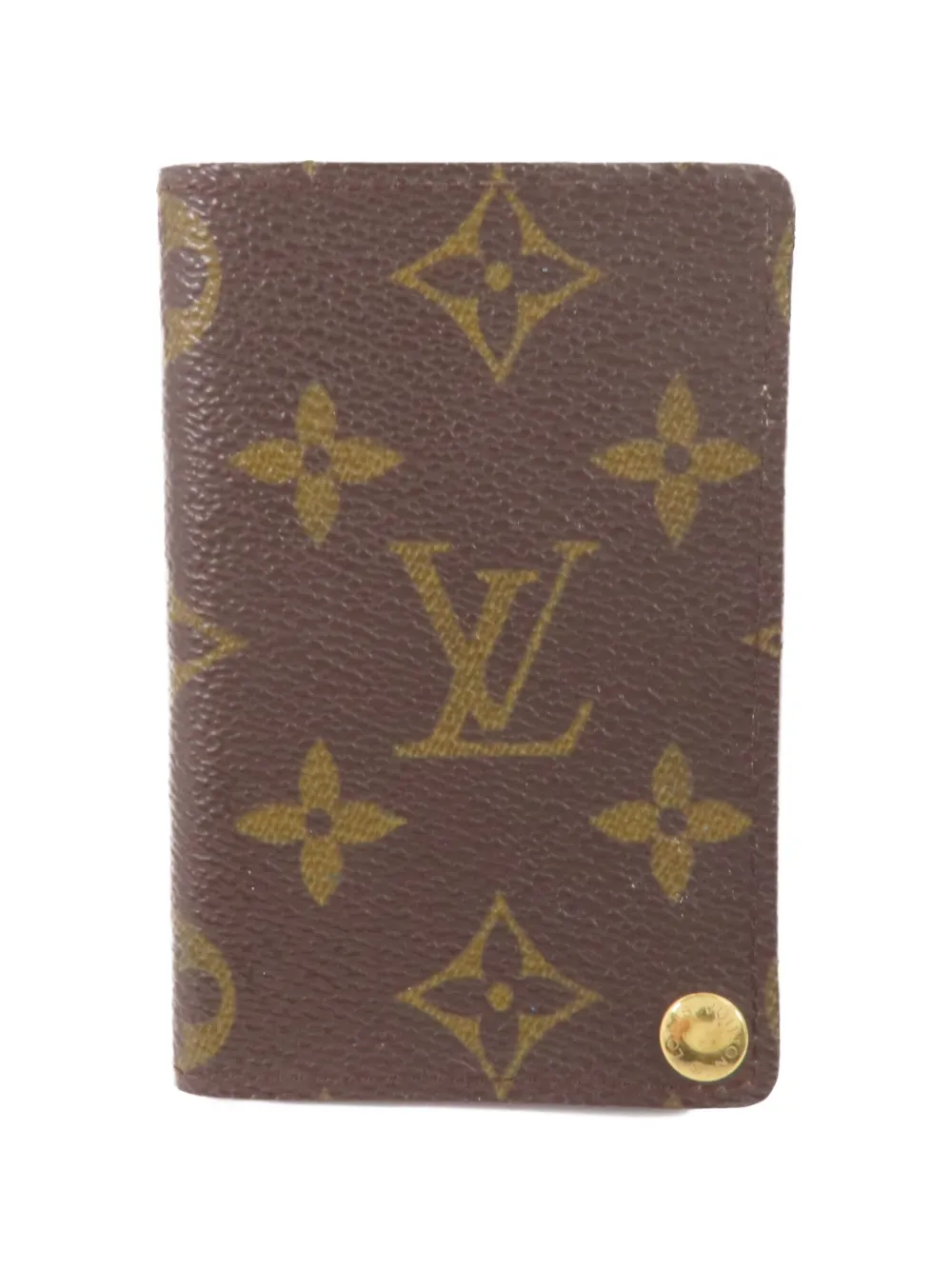 Louis Vuitton Pre-Owned Porte Cartes Credit Pression Monogram canvas card holder - Marrone