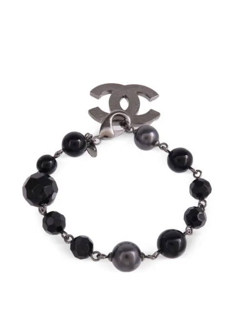 CHANEL Pre-Owned CC charm beaded bracelet