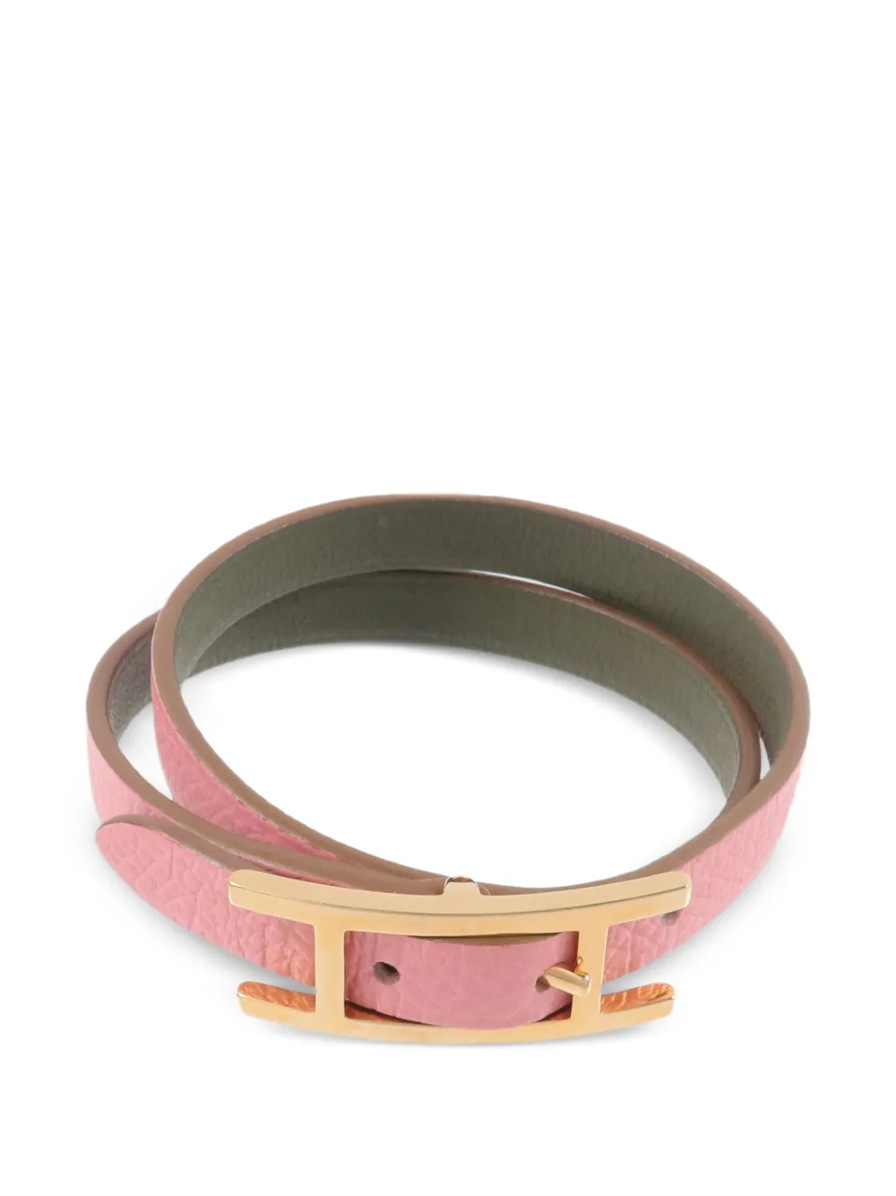 Hermès Pre-Owned Behapi Double tour bracelet - Rosa