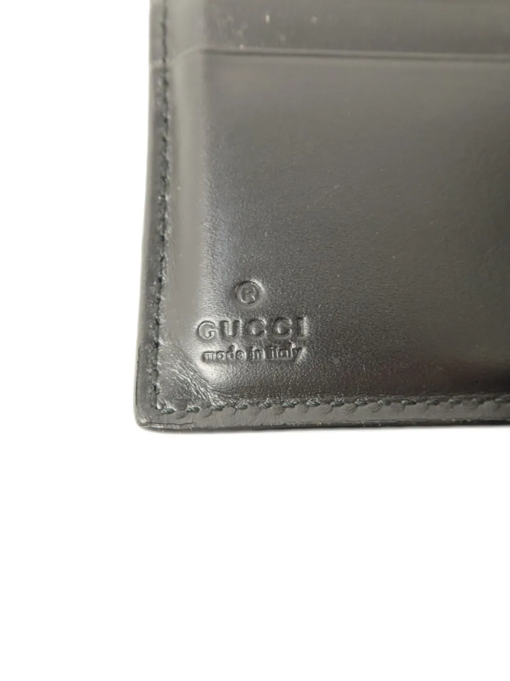 Gucci Pre-Owned GG シグネチャー ウェブ ストライプ 二つ折り財布