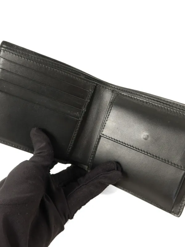 GUCCI 二つ折り財布 ブラック ウェブストライプ Gucci Pre-Owned GG シグネチャー ウェブ ストライプ 二つ折り財布