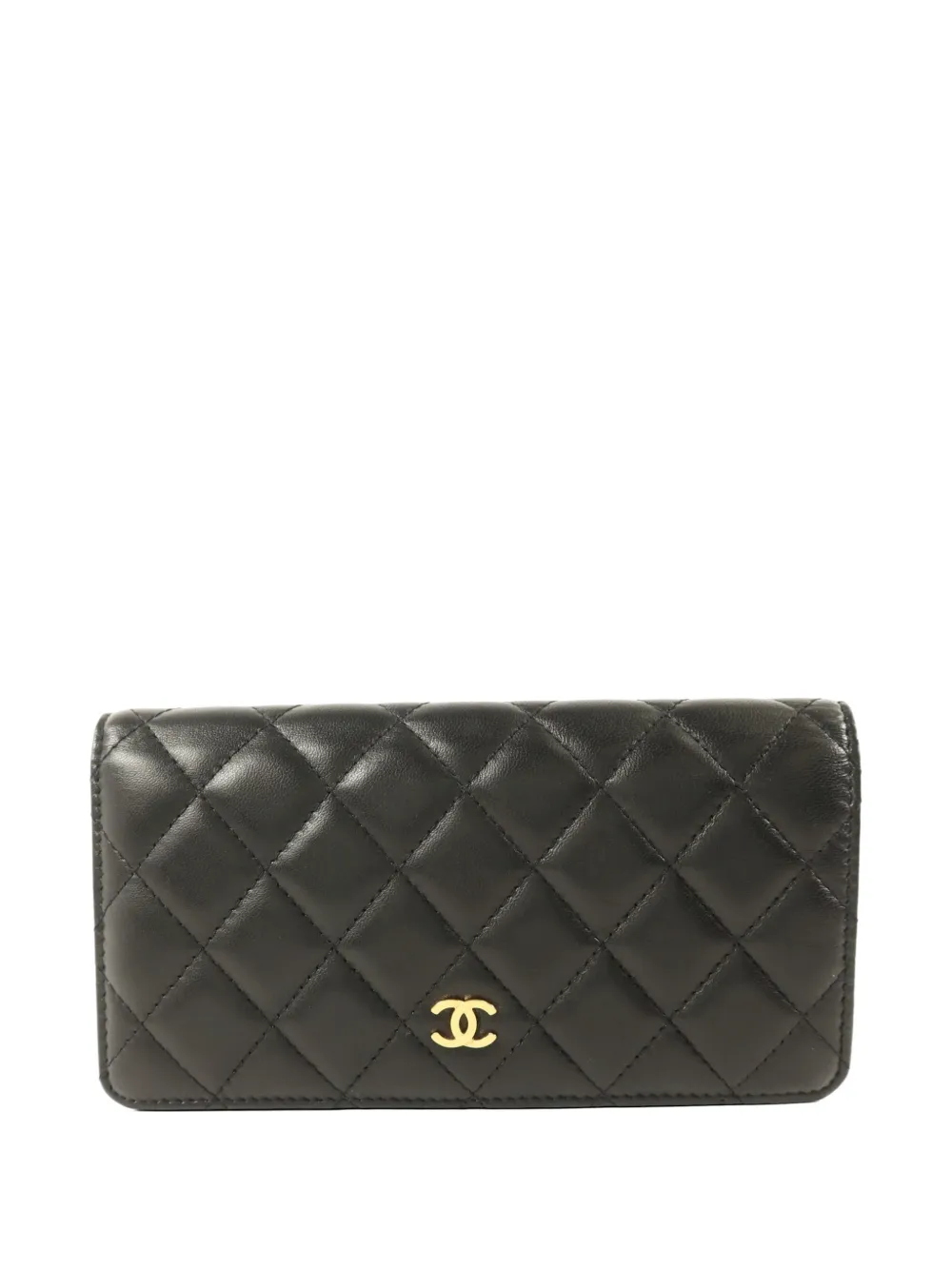 CHANEL Pre-Owned CC quilted bifold wallet - Nero