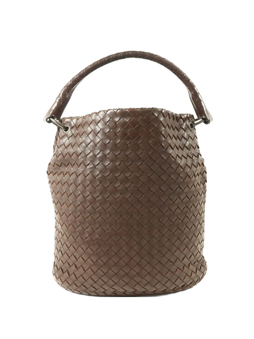 Bottega Veneta Pre-Owned Intrecciato-design bucket bag - Braun
