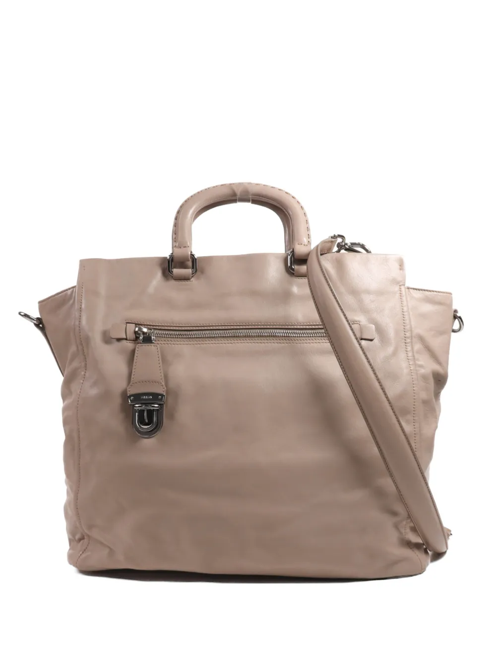 Prada Pre-Owned leather shoulder bag - Toni neutri