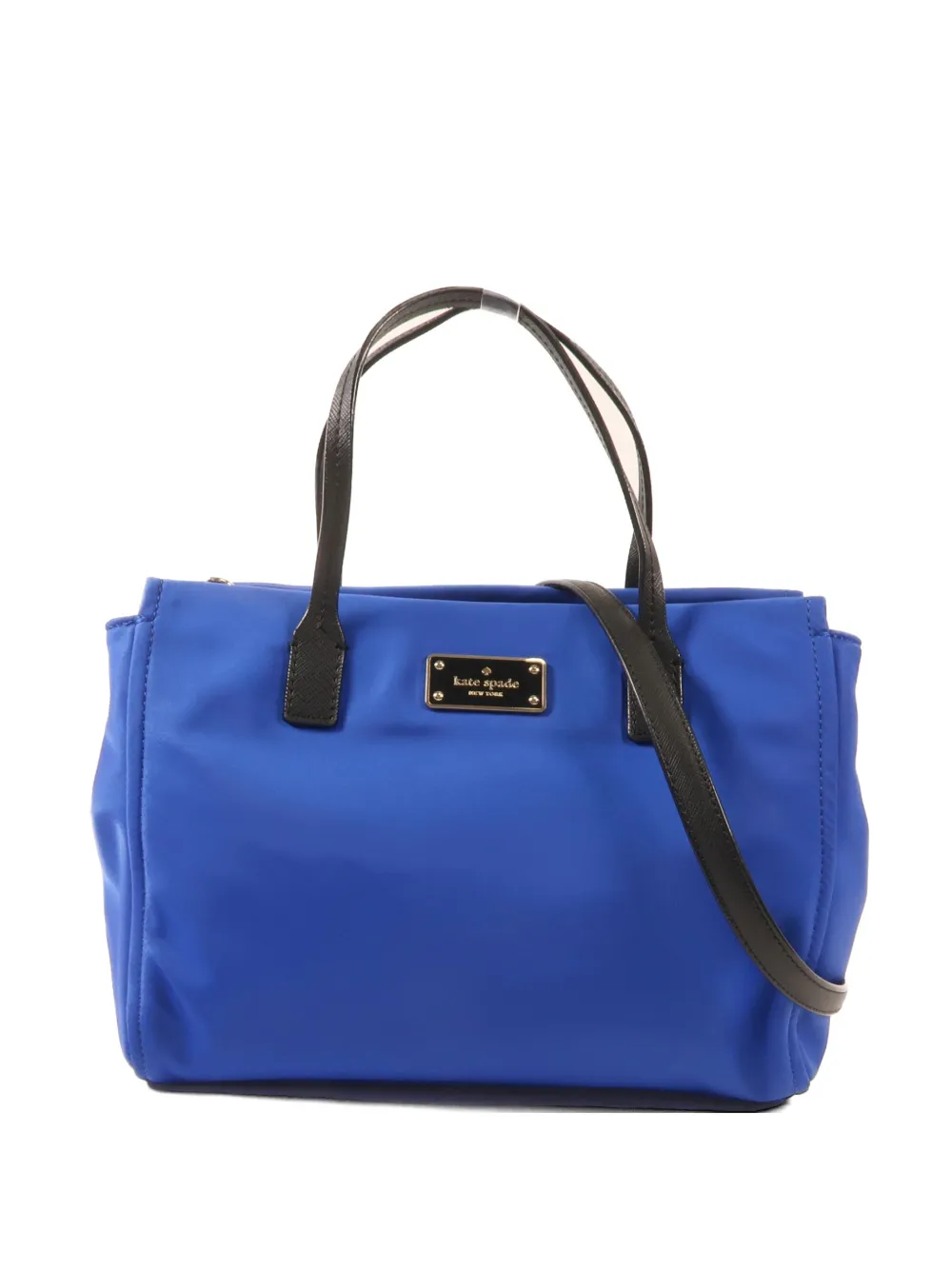 Kate Spade logo-plaque tote bag - Blau