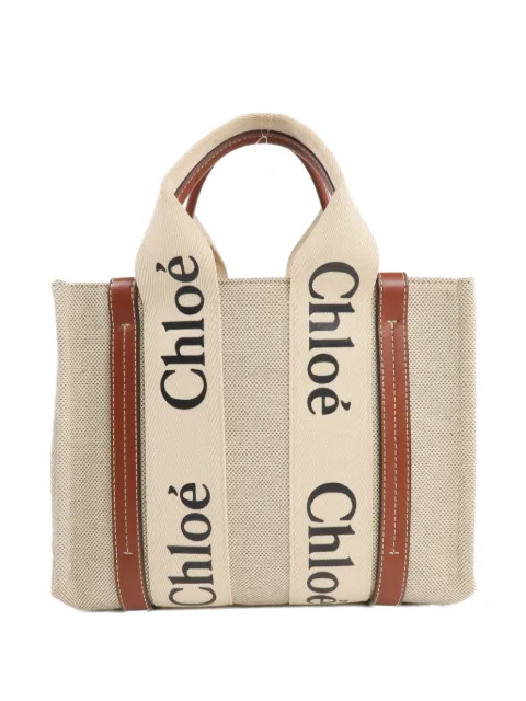 Chloé Pre-Owned small Woody logo-print tote bag