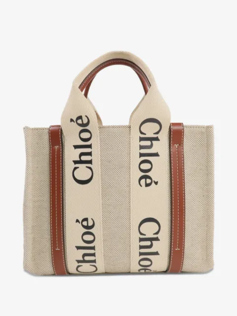 Chloé Pre-Owned small Woody logo-print tote bag