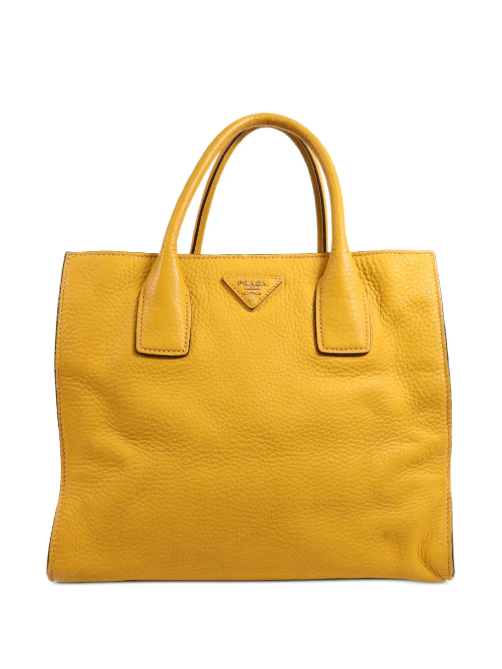 Prada Pre-Owned logo-patch tote bag - Giallo