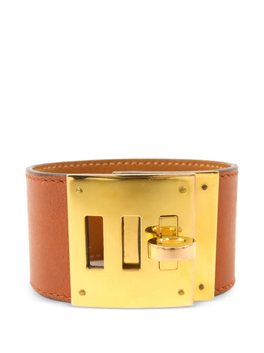Hermès Pre-Owned Kelly Dog leather bracelet - Gold