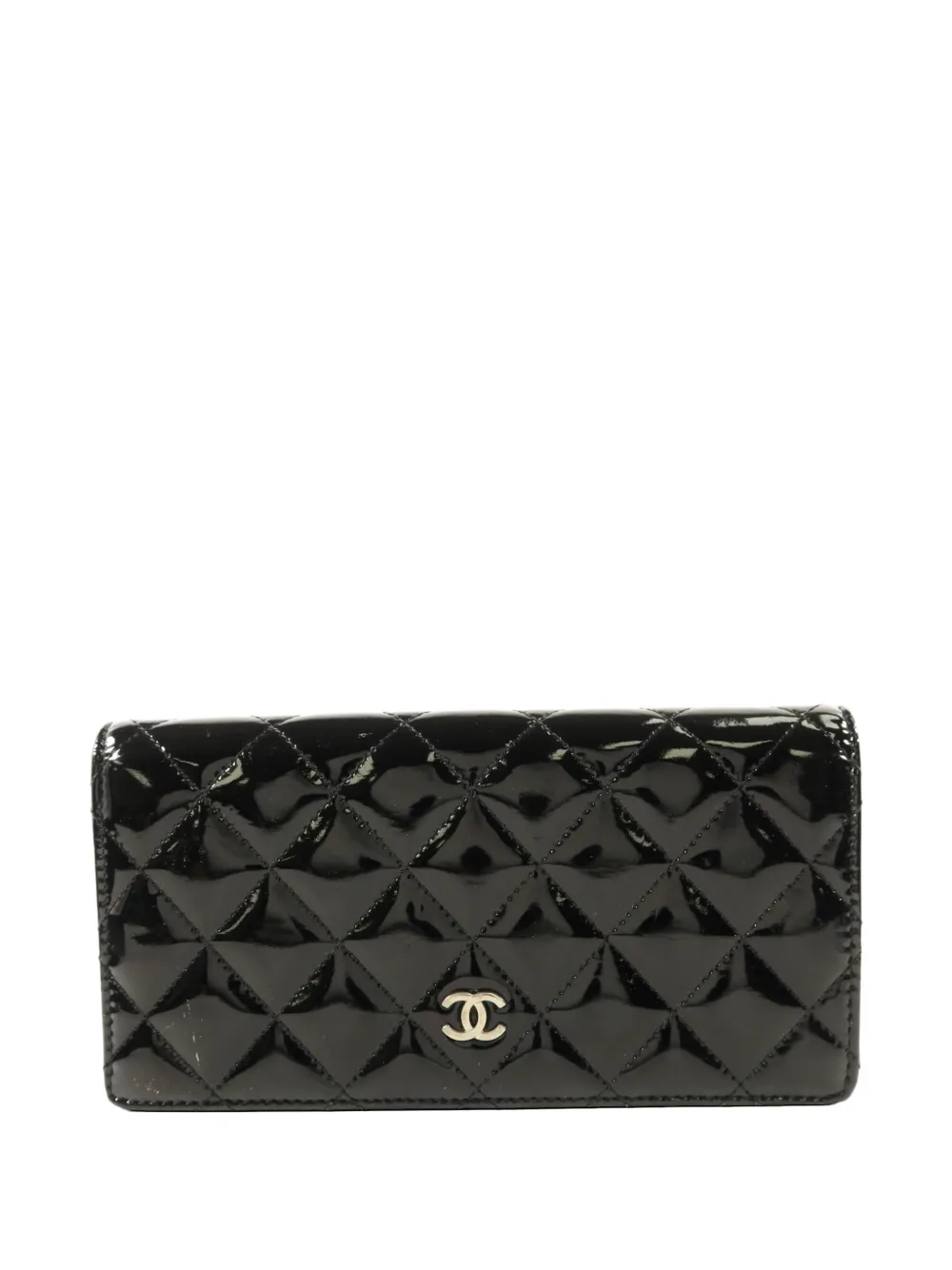 CHANEL Pre-Owned logo-plaque wallet - Black