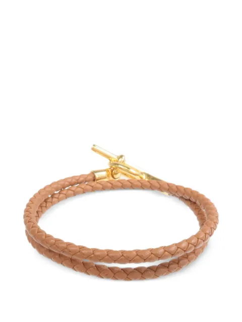 Hermès Pre-Owned Double Tour braided leather bracelet