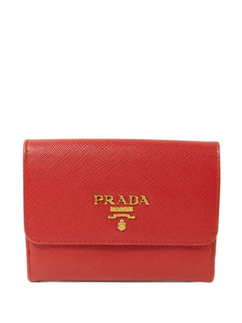 Prada Pre-Owned logo-plaque leather wallet