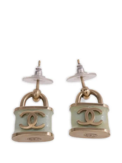 CHANEL Pre-Owned CC padlock earrings