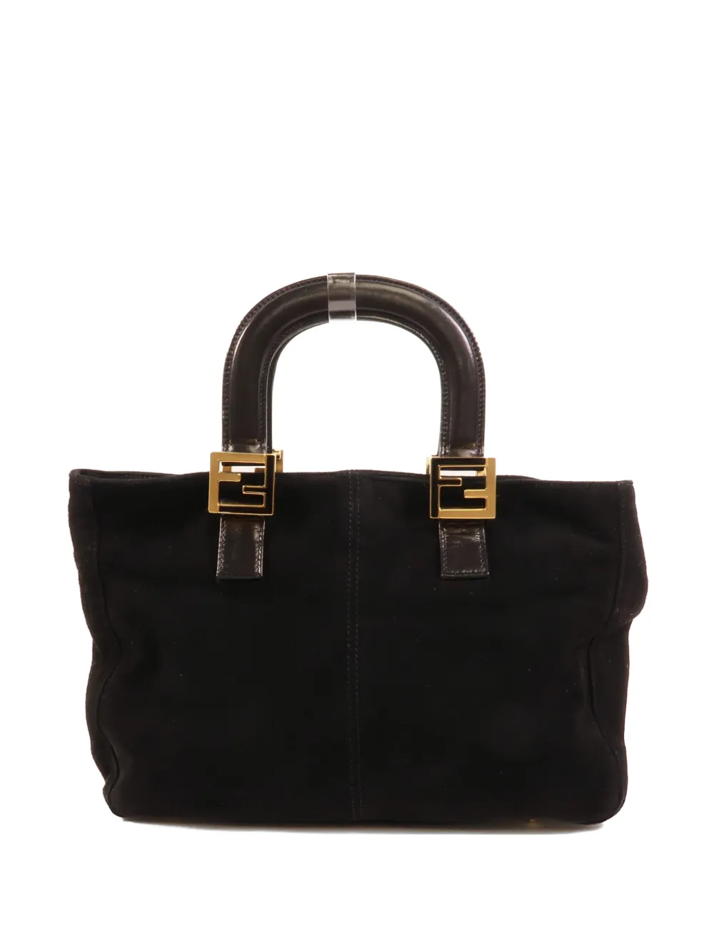 Fendi Pre-Owned FF logo suede tote bag - Nero