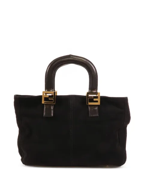 Fendi Pre-Owned FF logo suede tote bag