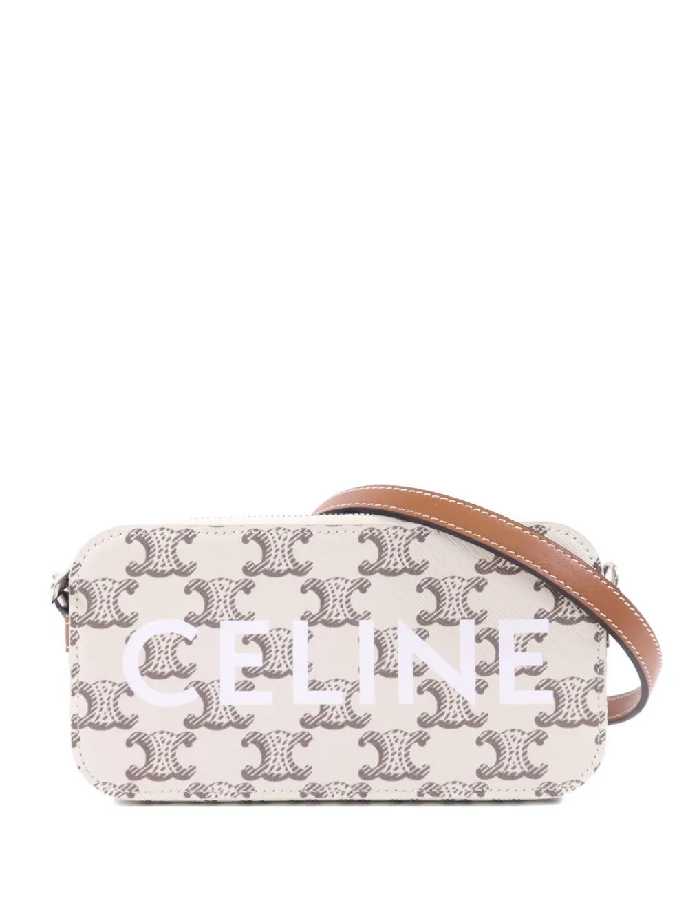 Celine Pre-Owned Triomphe logo shoulder bag - Toni neutri