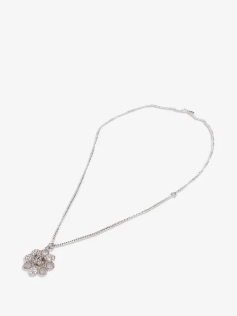 CHANEL Pre-Owned collier à fleurs en cristal CC