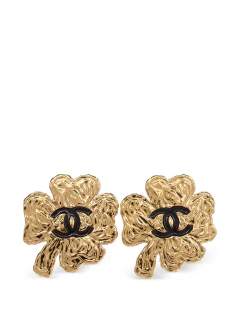 CHANEL Pre-Owned boucles d'oreilles à logo