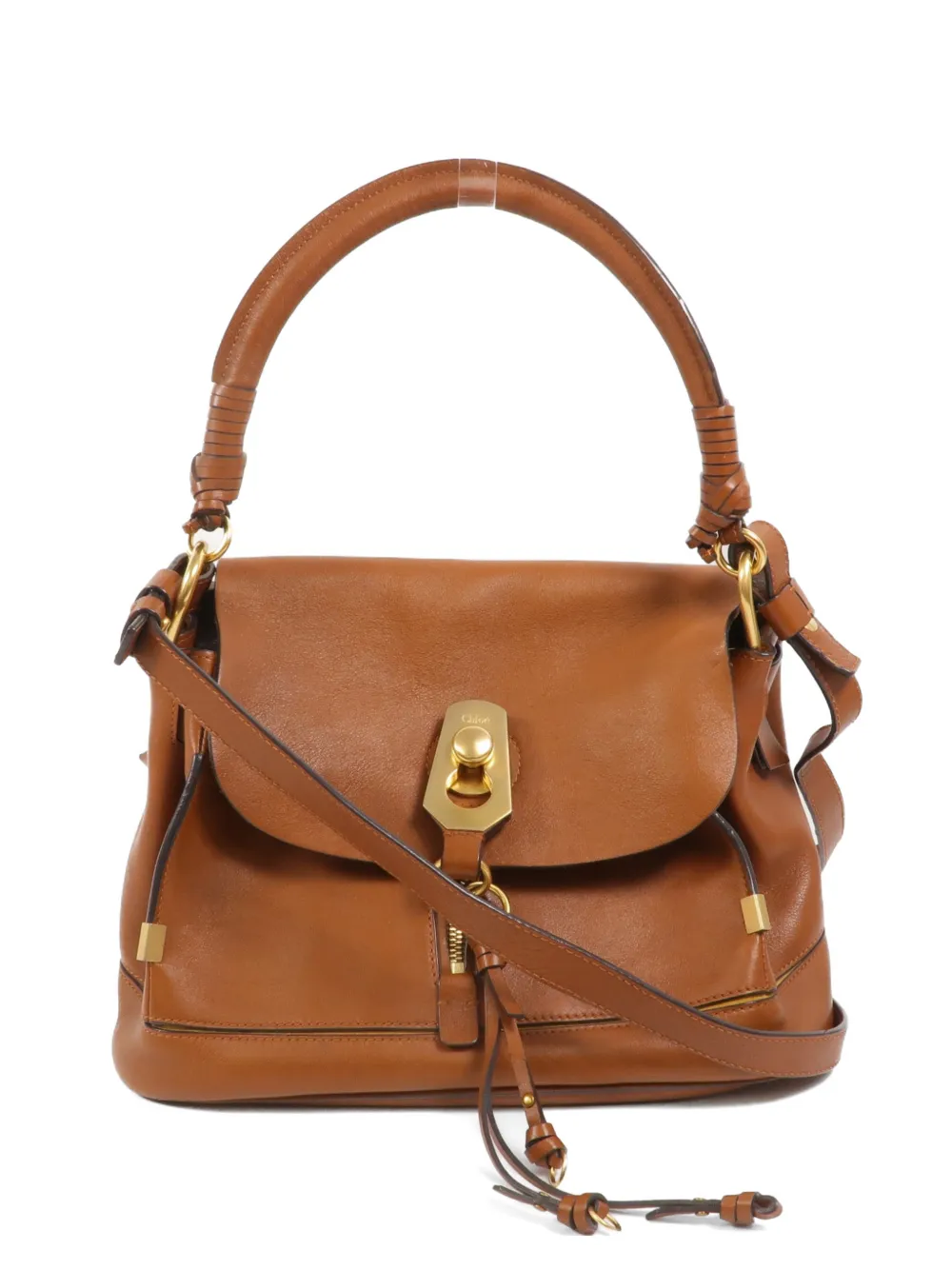 Chloé Pre-Owned medium Owen flap tote bag - Marrone