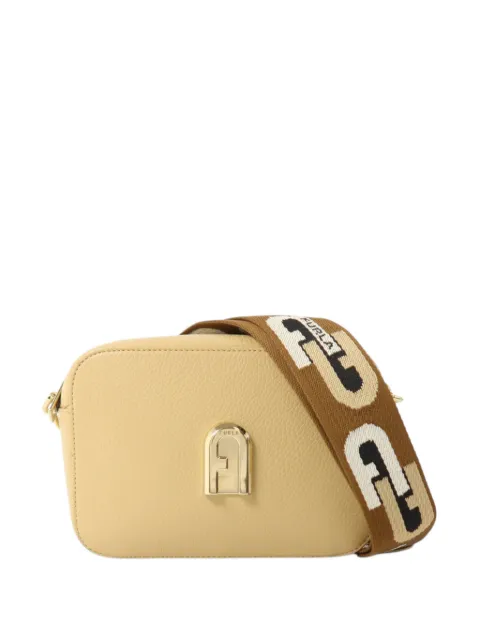 Furla logo-plaque leather shoulder bag