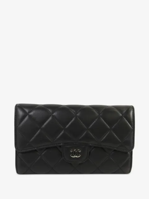CHANEL Pre-Owned cartera con cierre giratorio y logo CC
