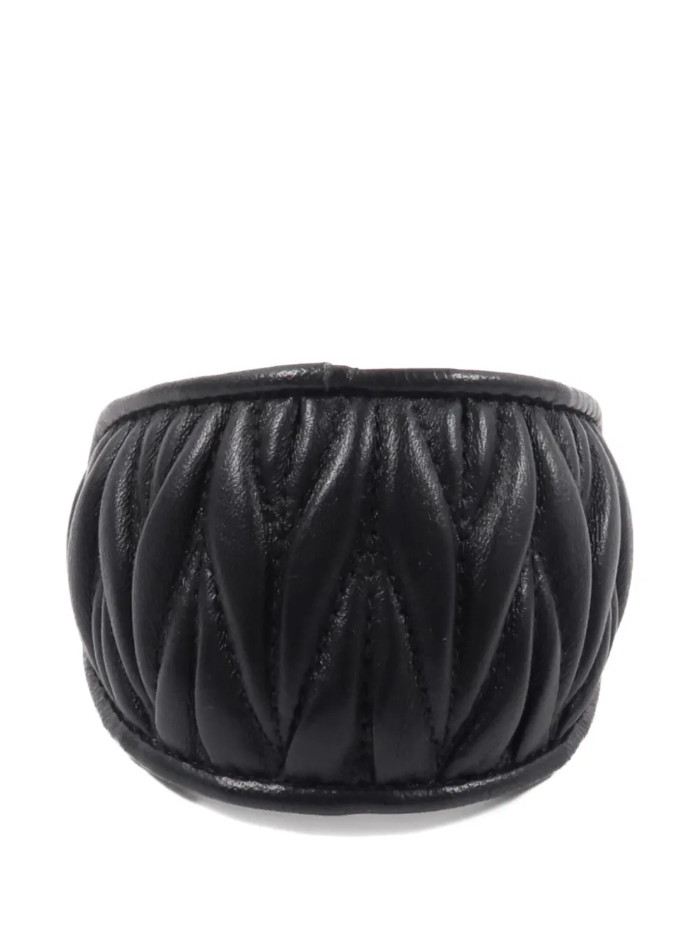 Miu Miu Pre-Owned Matelassé leather hair clip - Nero