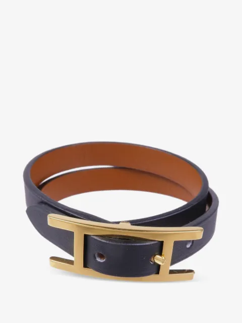 Hermès Pre-Owned pulsera de piel Double Tour