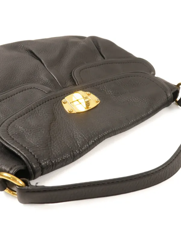 Miu Miu Pre-Owned turn-lock Shoulder Bag | Black | FARFETCH