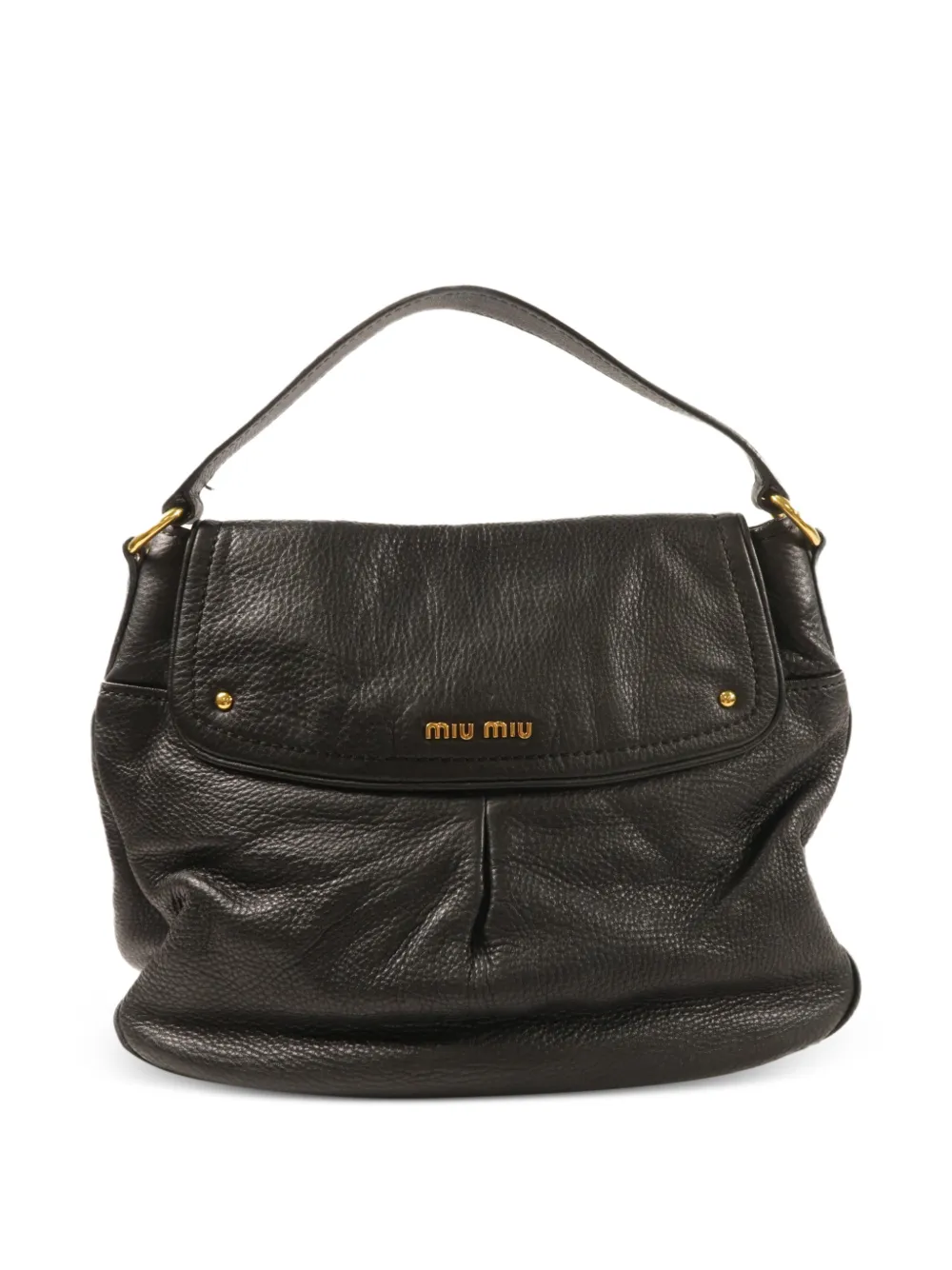 Miu Miu Pre-Owned turn-lock Shoulder Bag | Black | FARFETCH