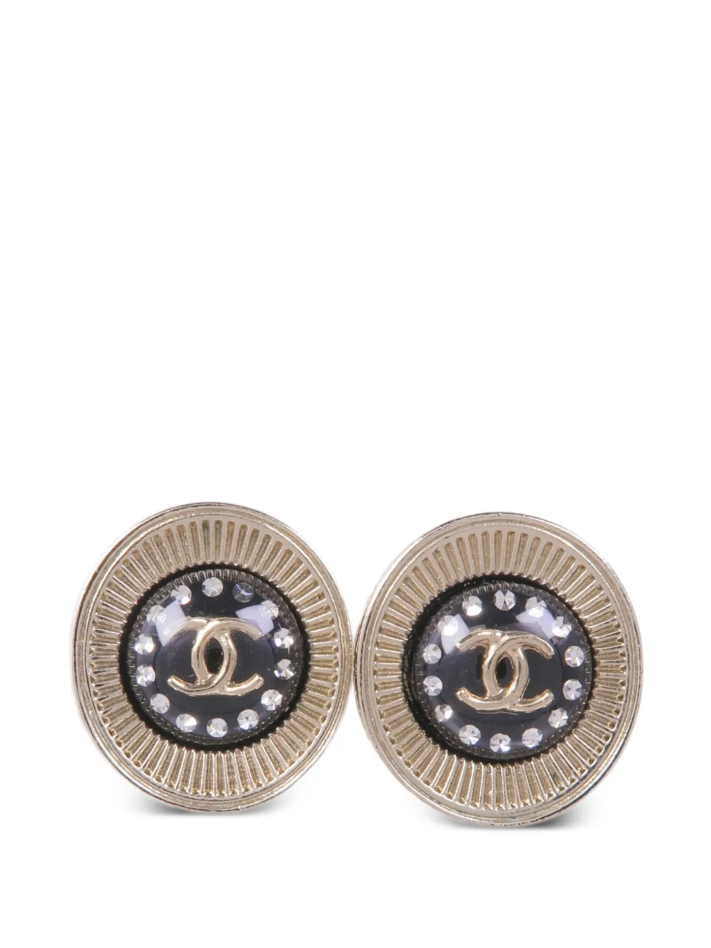 CHANEL Pre-Owned CC crystal-embellished earrings - Oro