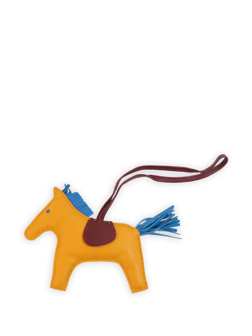 Hermès Pre-Owned MM Rodeo leather bag charm - Giallo