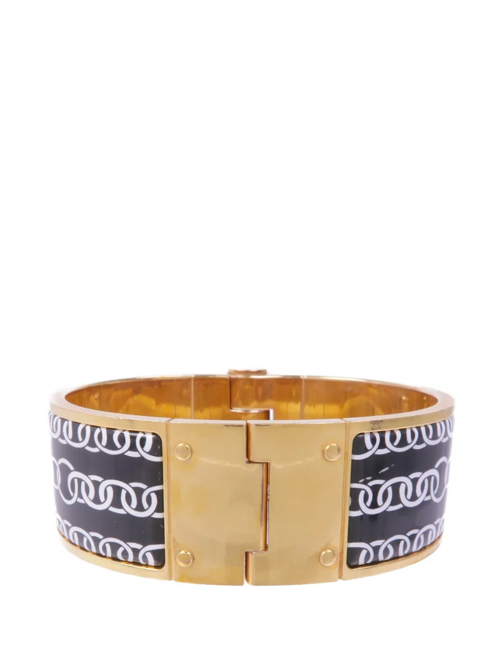 Hermès Pre-Owned enamel chain-link bangle - Oro