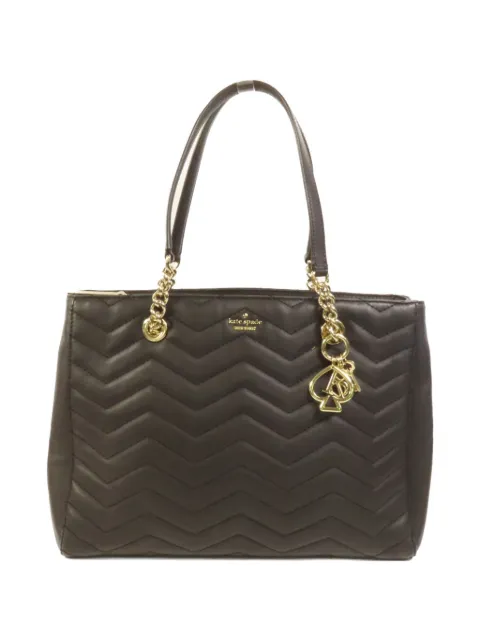 Kate Spade chevron-quilted leather tote bag