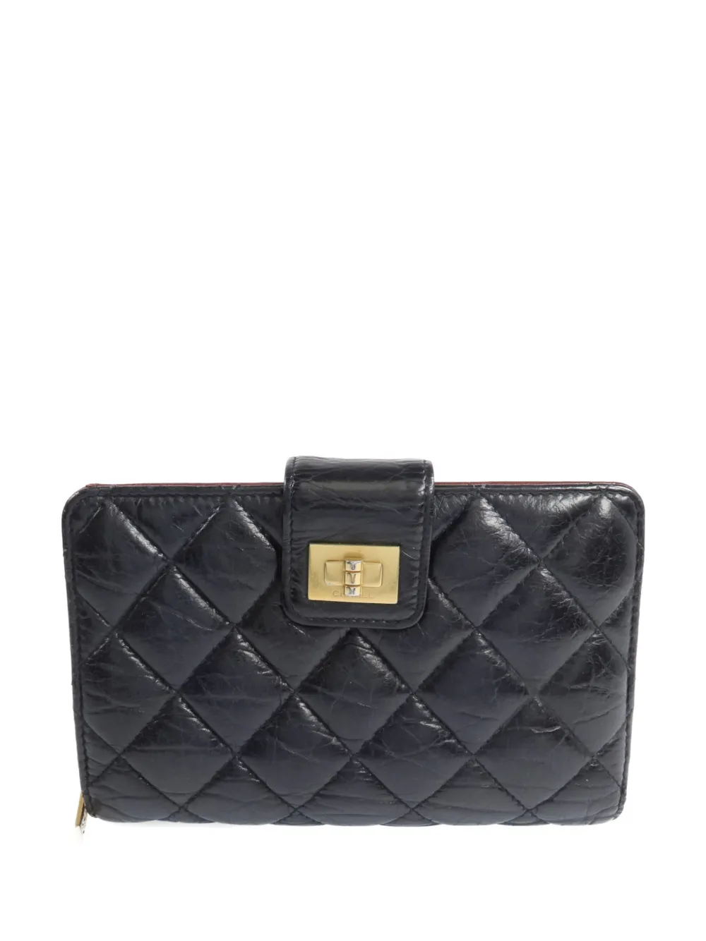 CHANEL Pre-Owned 2.55 quilted wallet - Nero