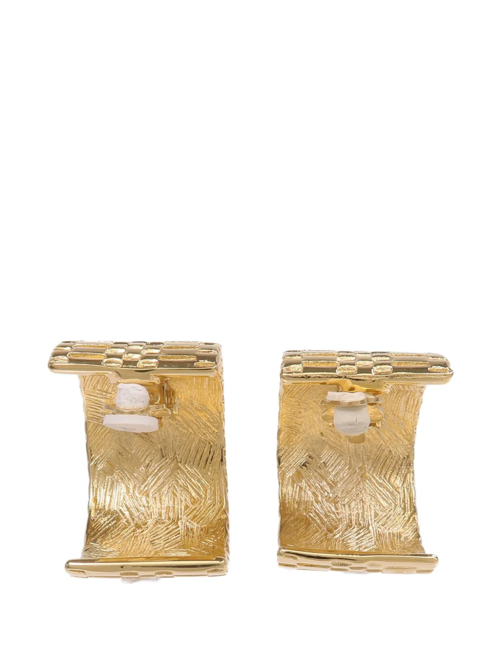 Givenchy Pre-Owned textured hoop earrings - Oro
