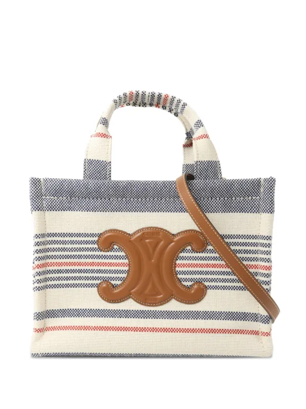 Celine Pre-owned Triomphe Cabas Thais Tote Bag in Neutrals