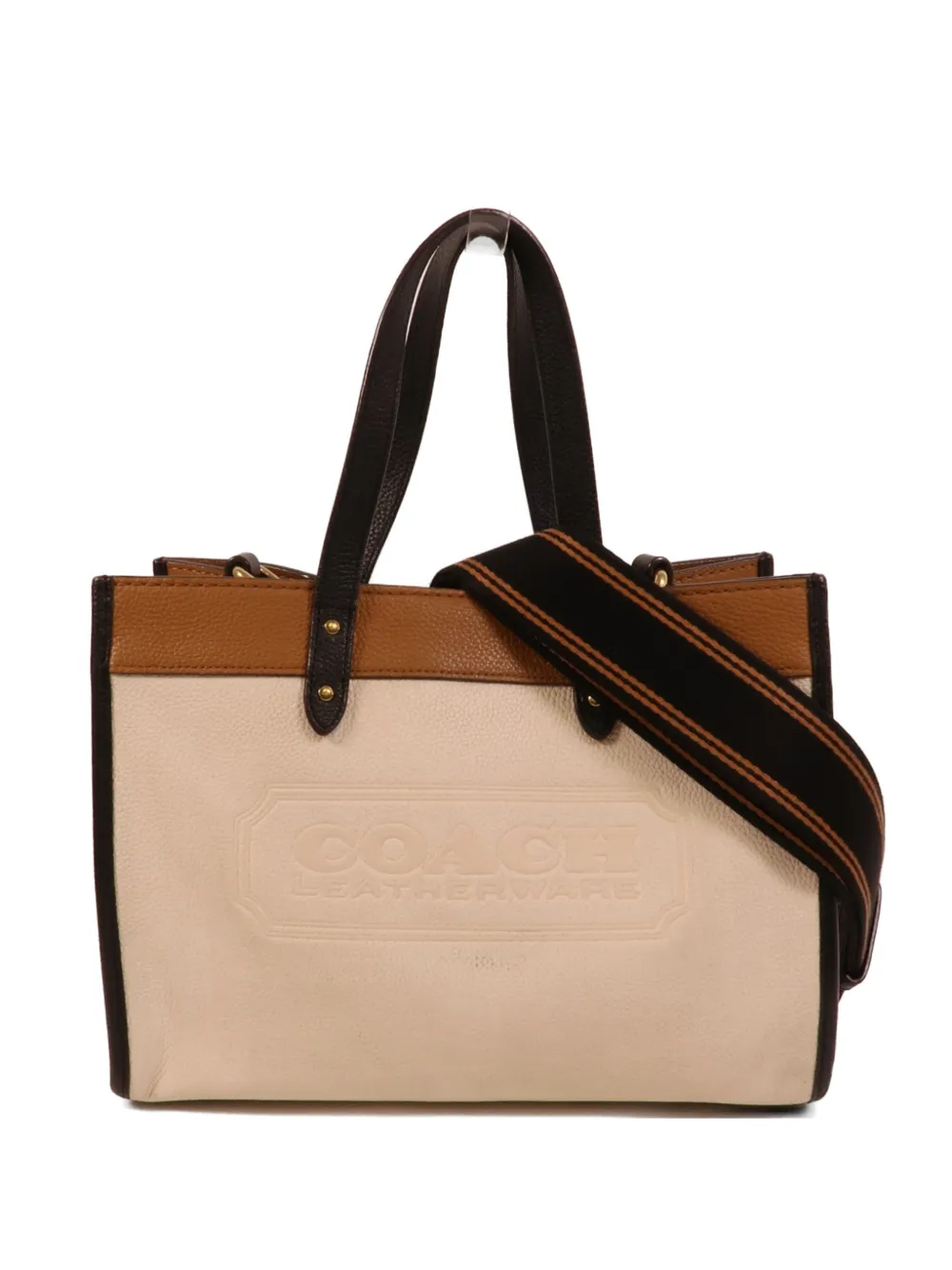 Coach Vintage 30 Field calfskin tote bag - Bianco