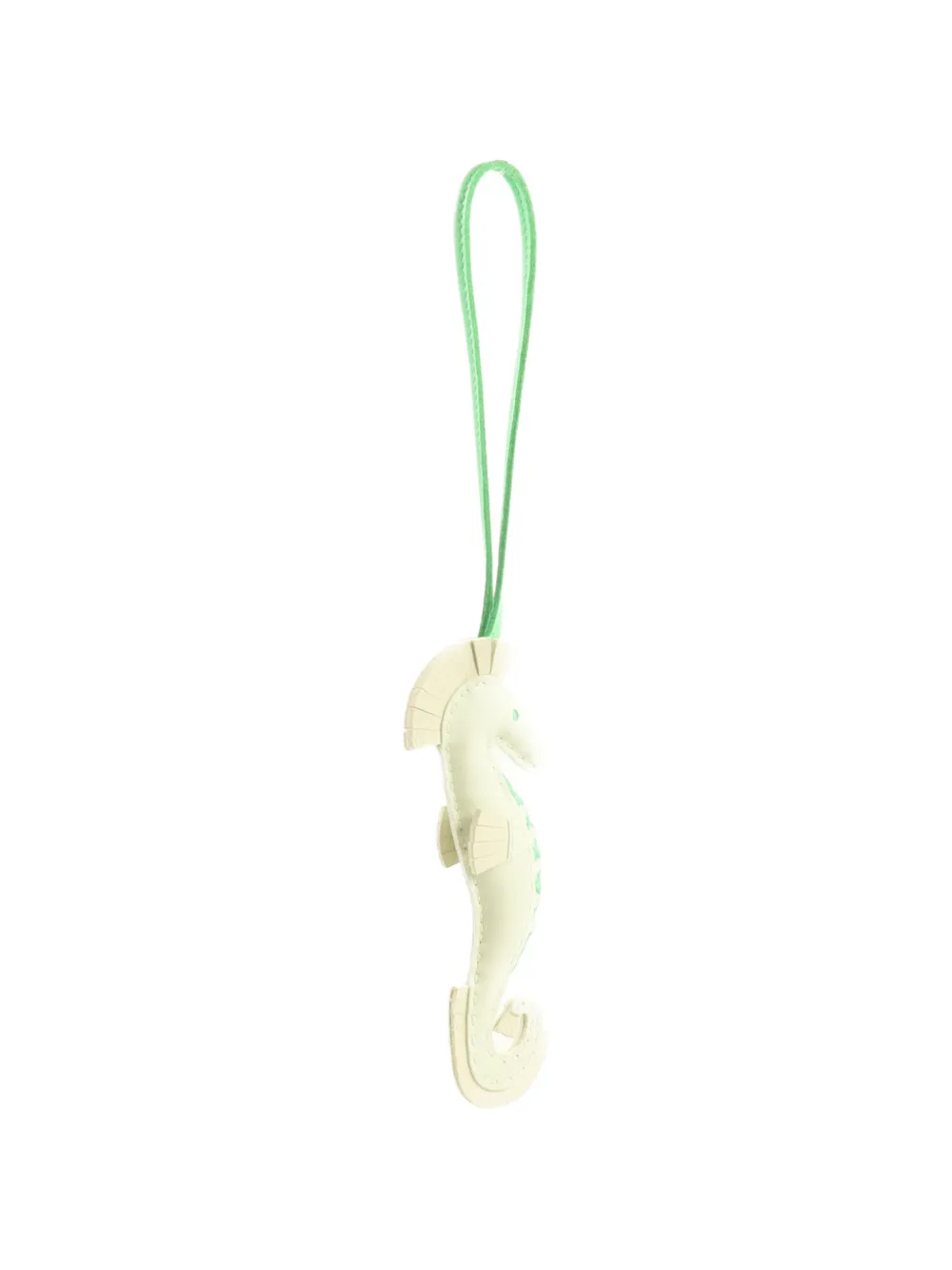 Pre-owned Hermes Hippo Seahorse Bag Charm In Neutral