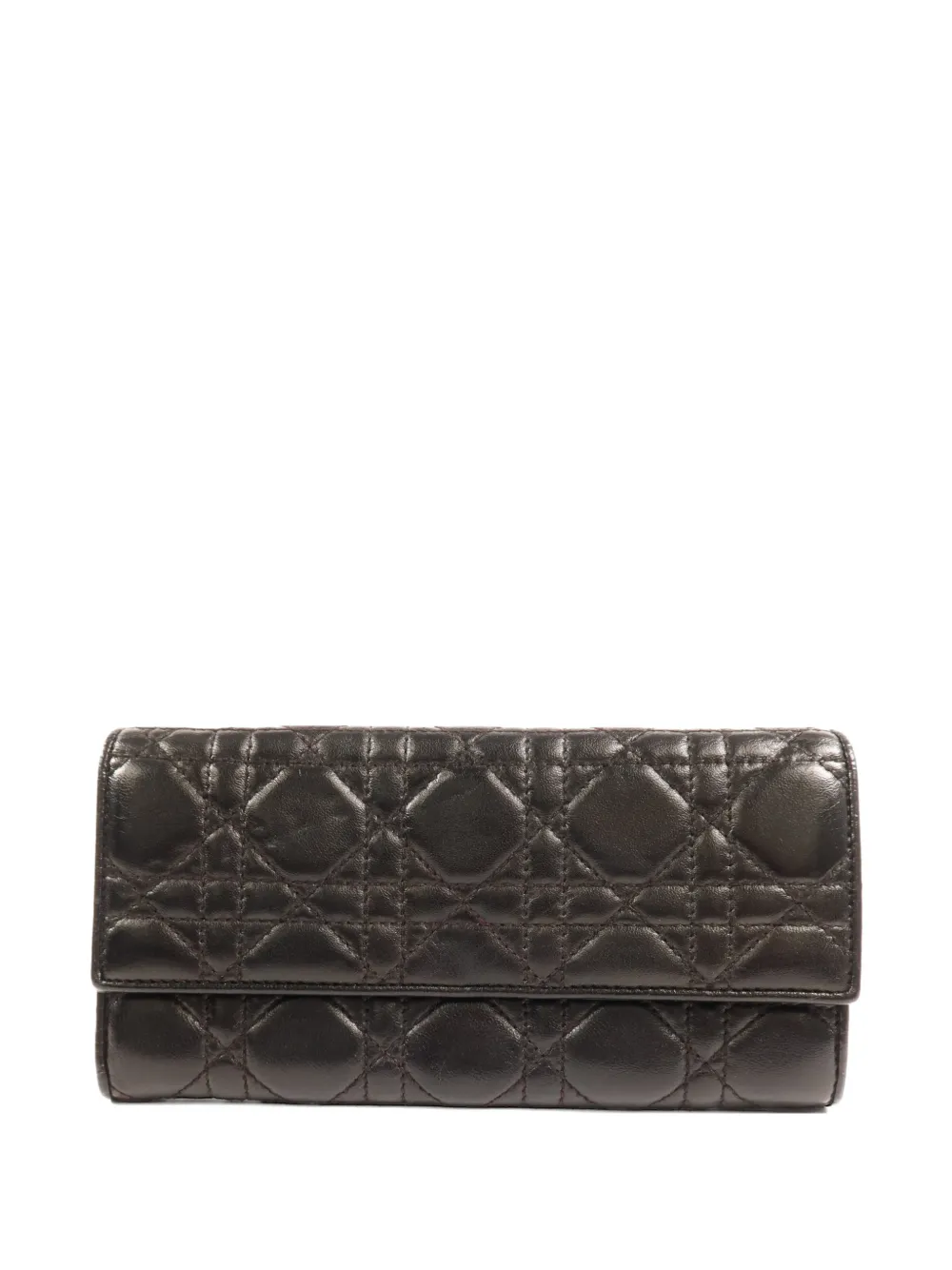Christian Dior Pre-Owned Cannage long wallet - Marrone