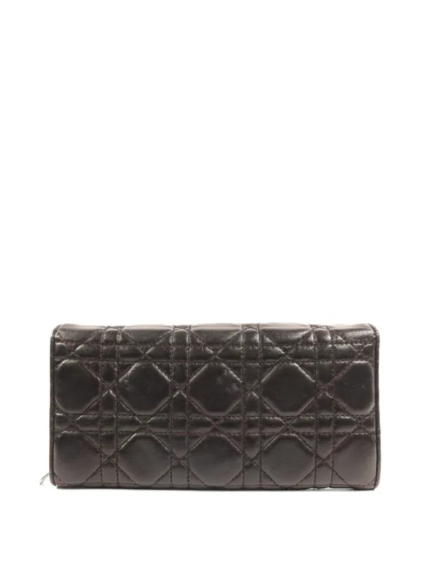 Christian Dior Pre-Owned カナージュ 長財布 | ブラウン | FARFETCH JP